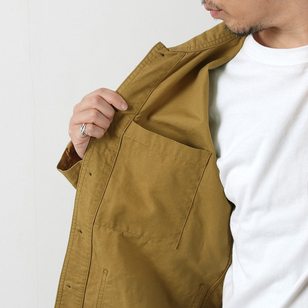 Refabric bleu / Veste de combinaison française en canard