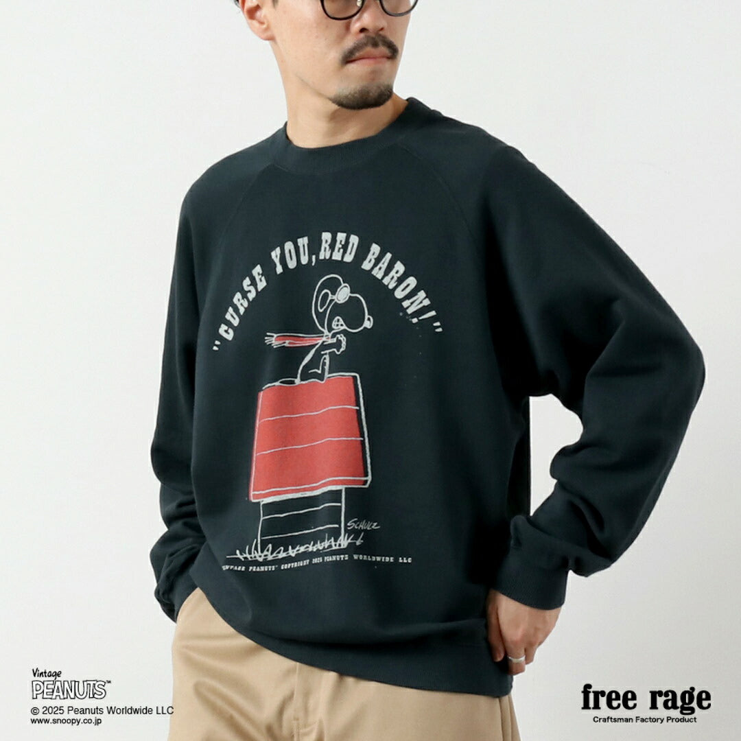 FREE RAGE / PEANUTS×free rage Sudadera raglán con estampado Red Baron