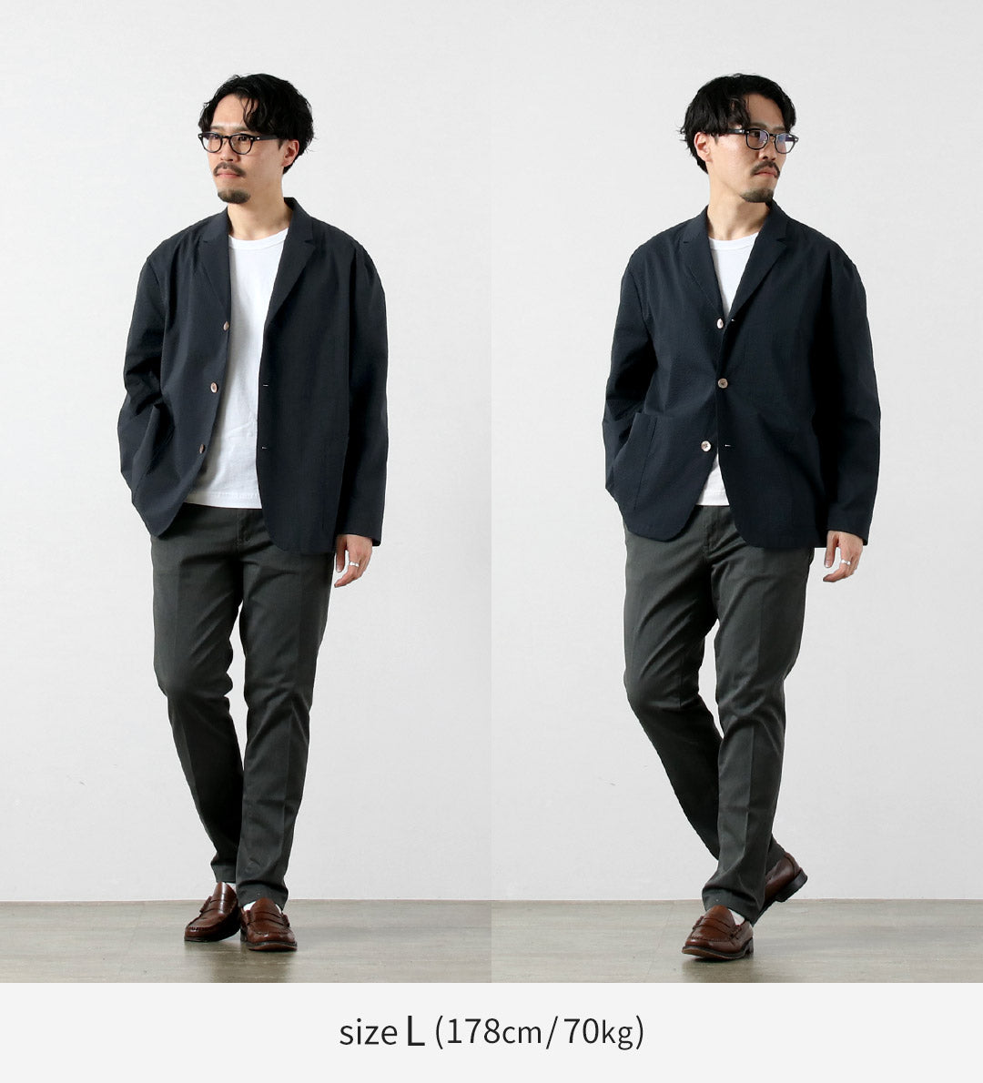 RE HECHO EN TOKIO JAPÓN / Chaqueta Coolmax Seersucker Tailored 3B