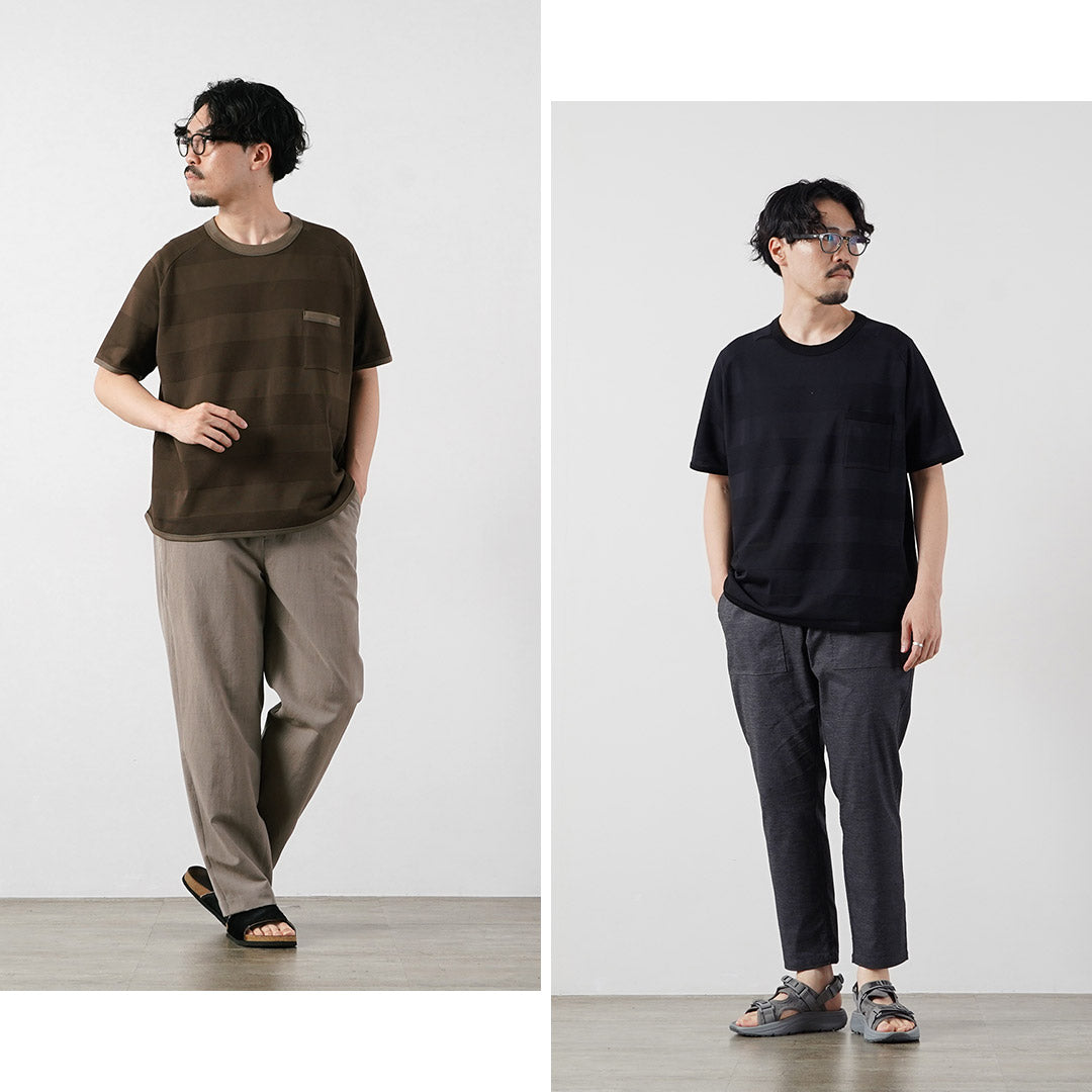 RE HECHO EN TOKIO JAPÓN / Camiseta de punto con borde jacquard Cool Max