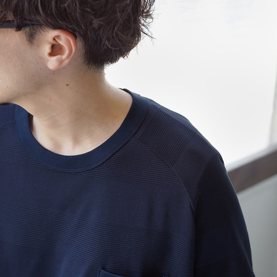 RE HECHO EN TOKIO JAPÓN / Camiseta de punto con borde jacquard Cool Max
