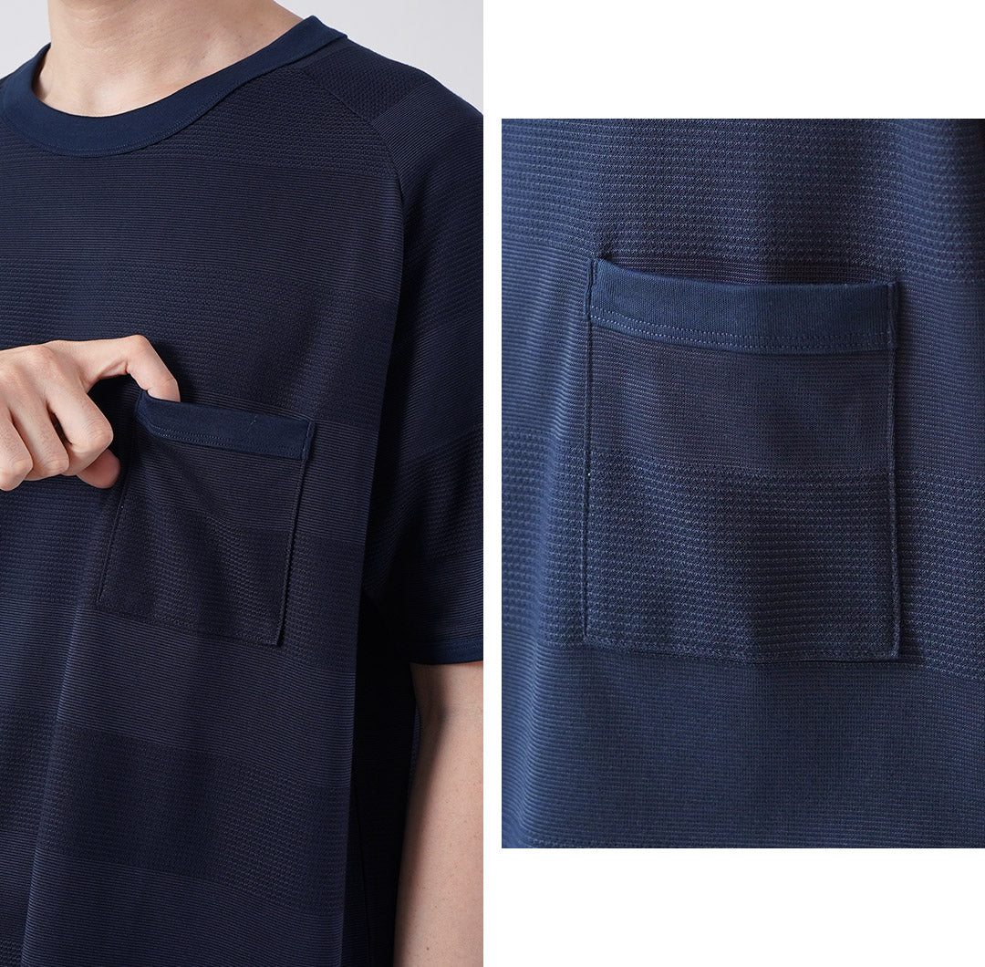 RE HECHO EN TOKIO JAPÓN / Camiseta de punto con borde jacquard Cool Max