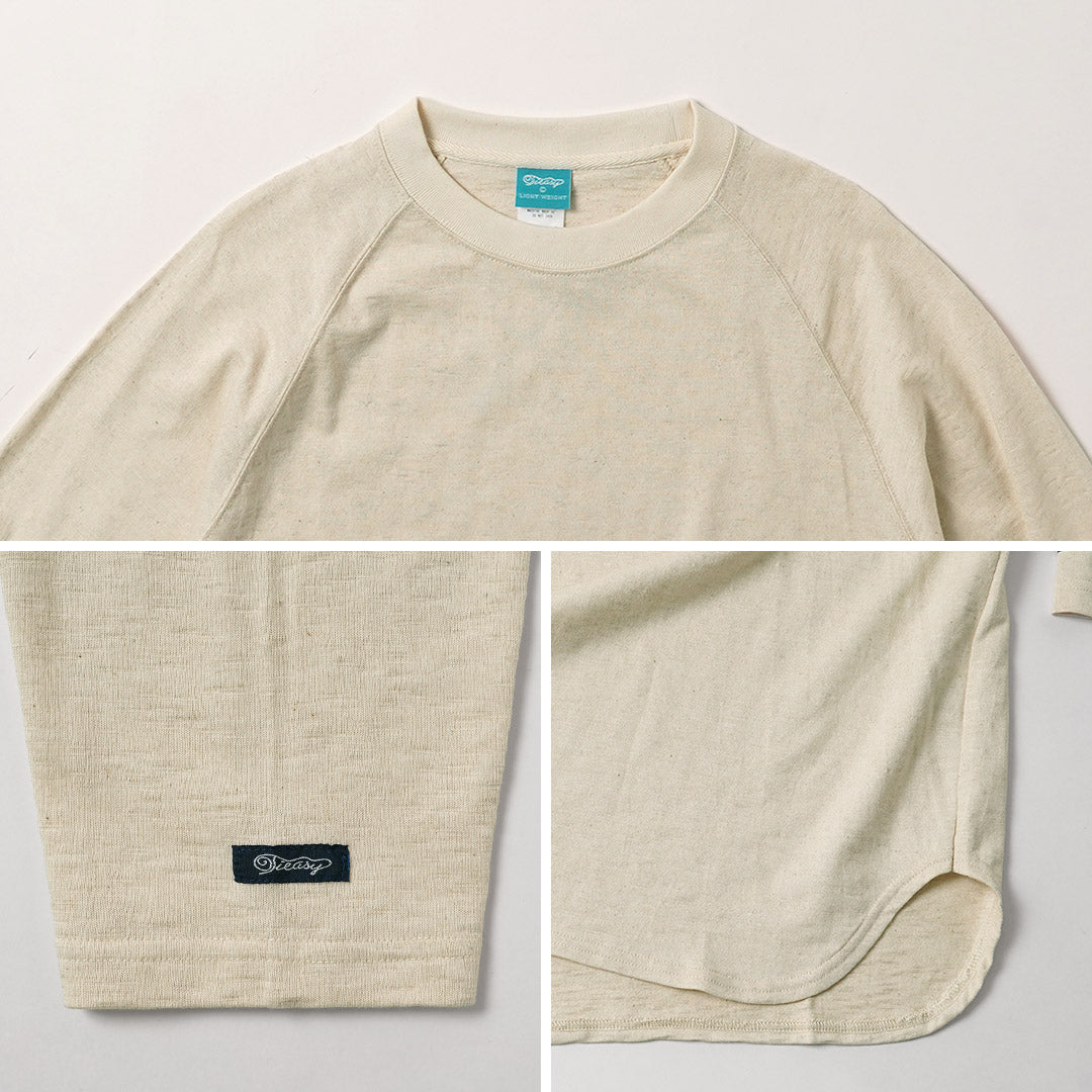 TIEASY / HDCS Light Raglan 3/4 Sleeve Crew Neck T-Shirt