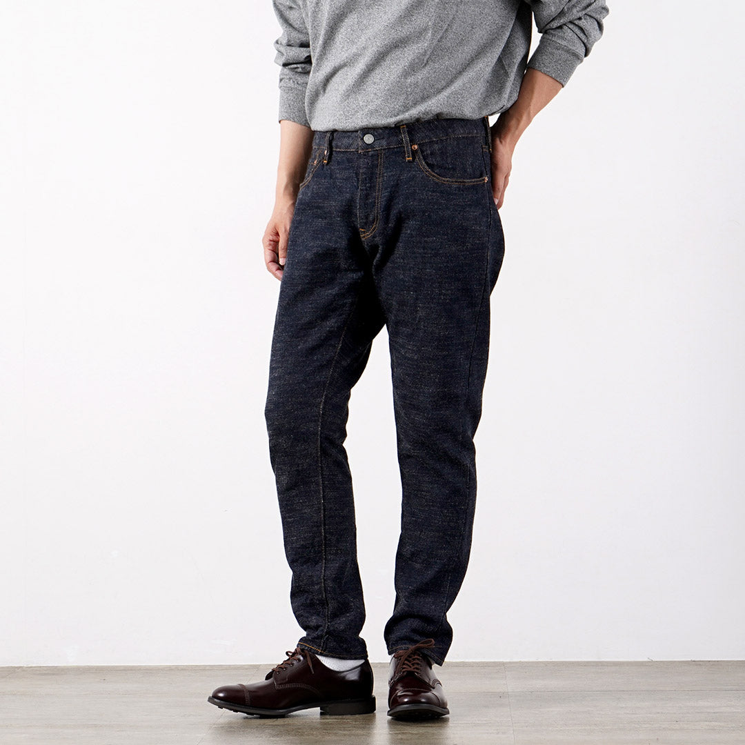 Blue refabric / GL3 Selvedge Denim Semi-Wide Tapered Pants