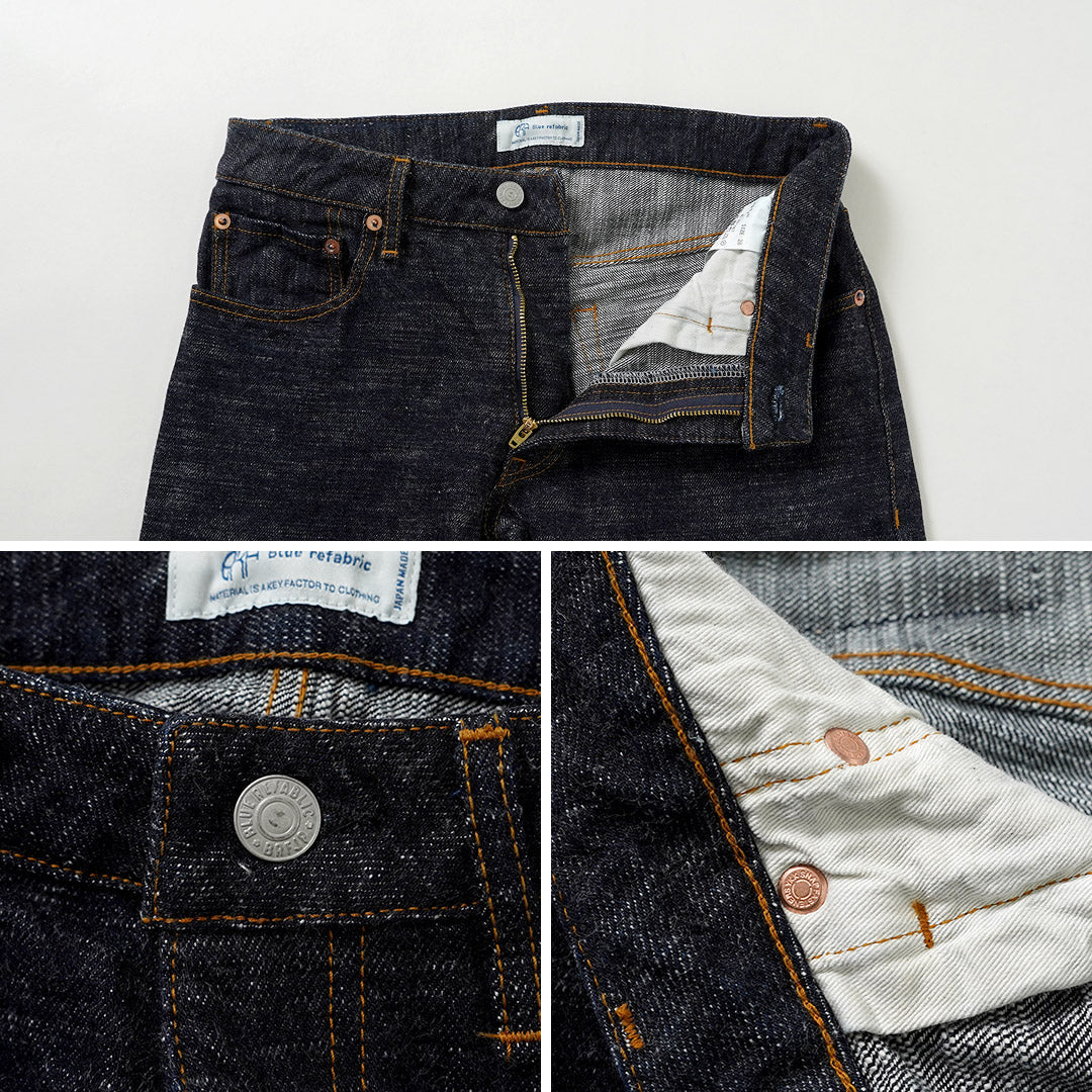 Blue refabric / GL3 Selvedge Denim Semi-Wide Tapered Pants