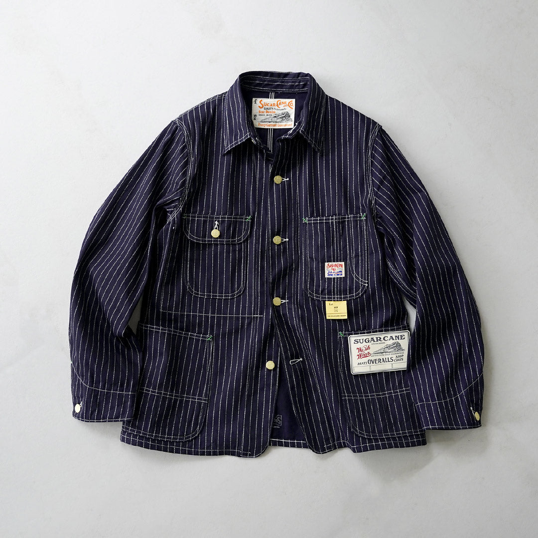 CAÑA DE AZÚCAR / Abrigo de trabajo Wabash Stripe de 9 oz