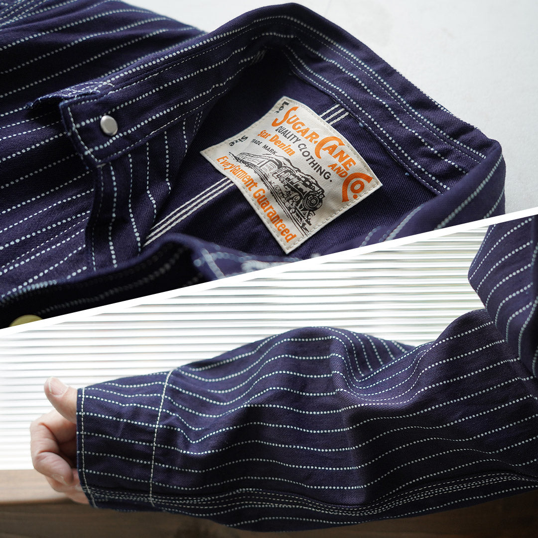 CAÑA DE AZÚCAR / Abrigo de trabajo Wabash Stripe de 9 oz