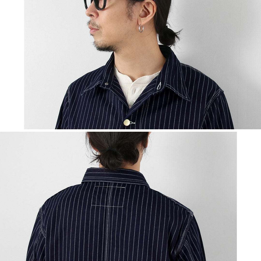 CAÑA DE AZÚCAR / Abrigo de trabajo Wabash Stripe de 9 oz