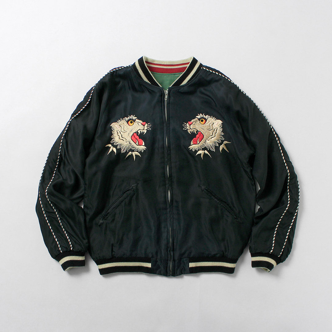 TAILOR TOYO / Tiger Head Hot Rod Acetate Souvenir Jacket Aging Model