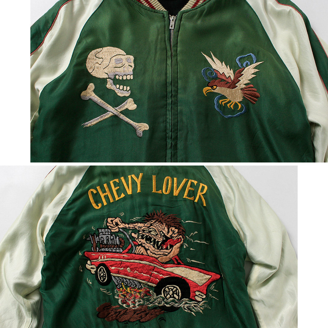 TAILOR TOYO / Tiger Head Hot Rod Acetate Souvenir Jacket Aging Model