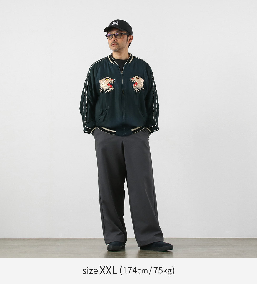 TAILOR TOYO / Tiger Head Hot Rod Acetate Souvenir Jacket Aging Model