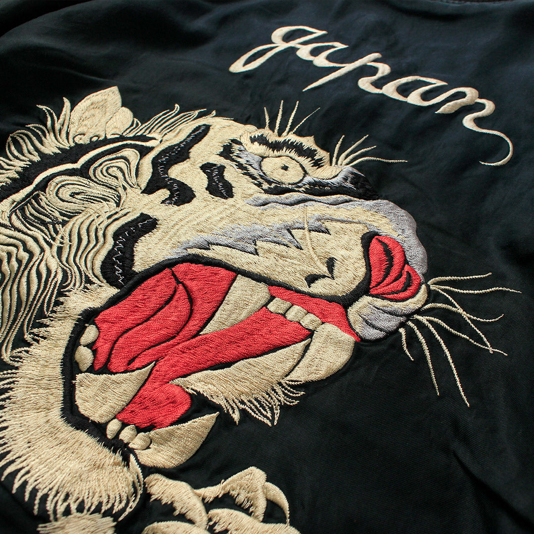 TAILOR TOYO / Tiger Head Hot Rod Acetate Souvenir Jacket Aging Model