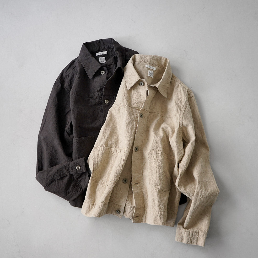 SEUVAS / Linen Cotton Trucker Jacket