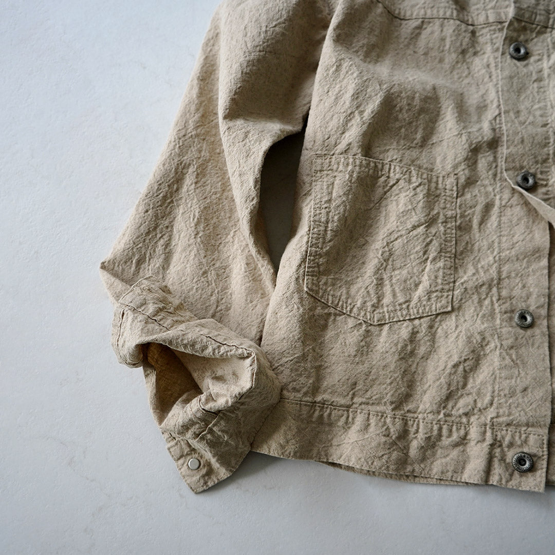 SEUVAS / Linen Cotton Trucker Jacket