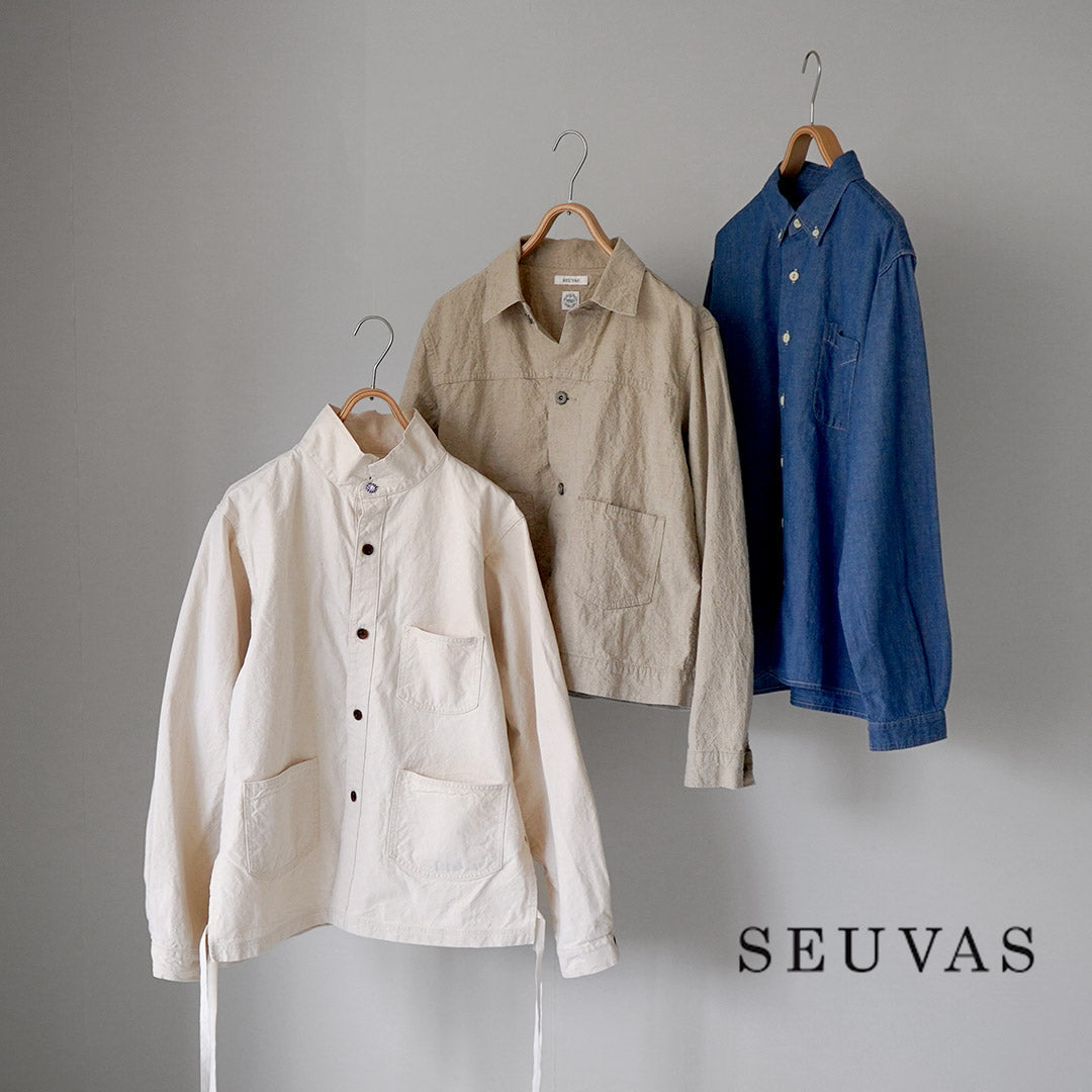 SEUVAS / Linen Cotton Trucker Jacket