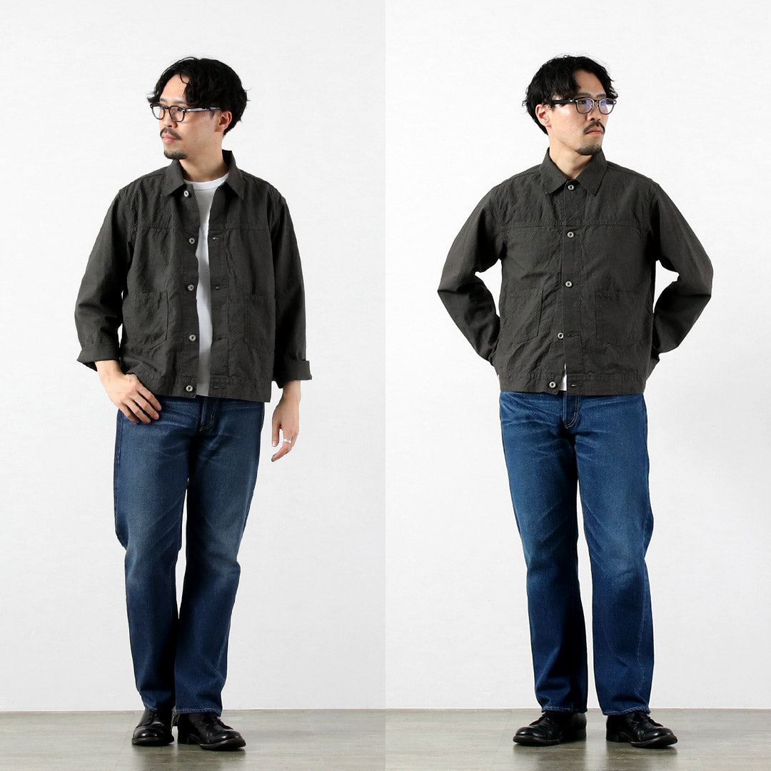SEUVAS / Linen Cotton Trucker Jacket