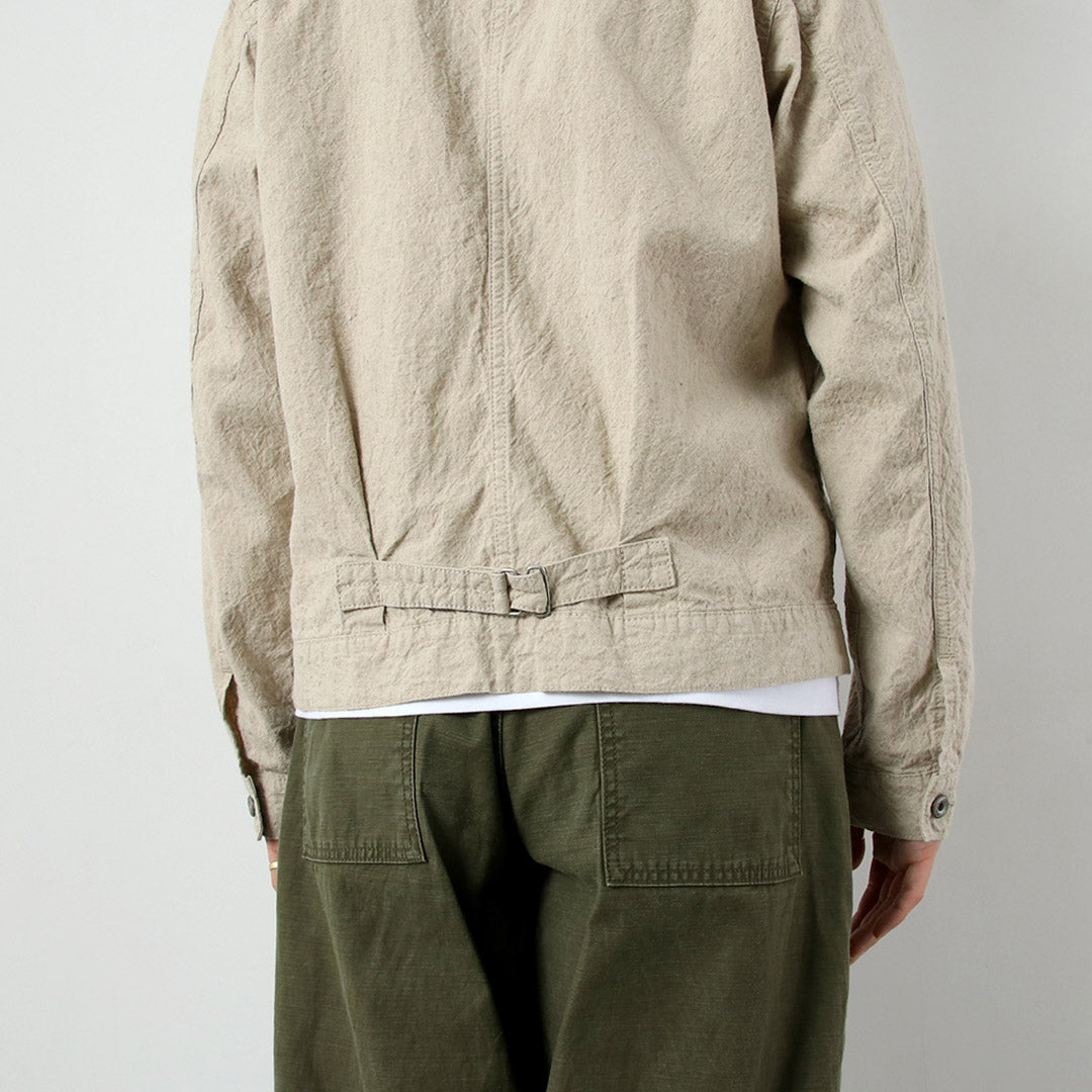 SEUVAS / Linen Cotton Trucker Jacket