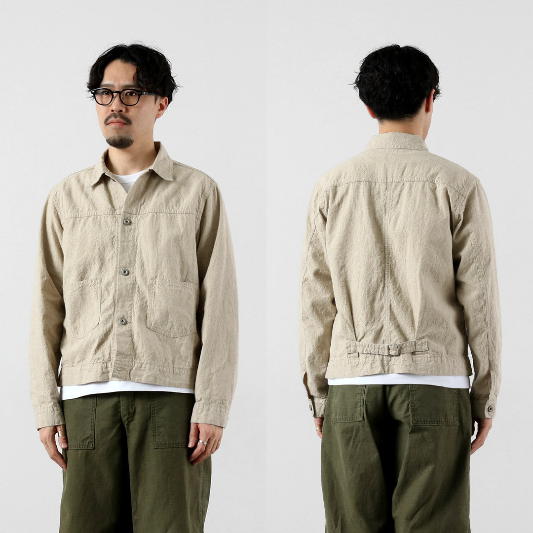 SEUVAS / Linen Cotton Trucker Jacket