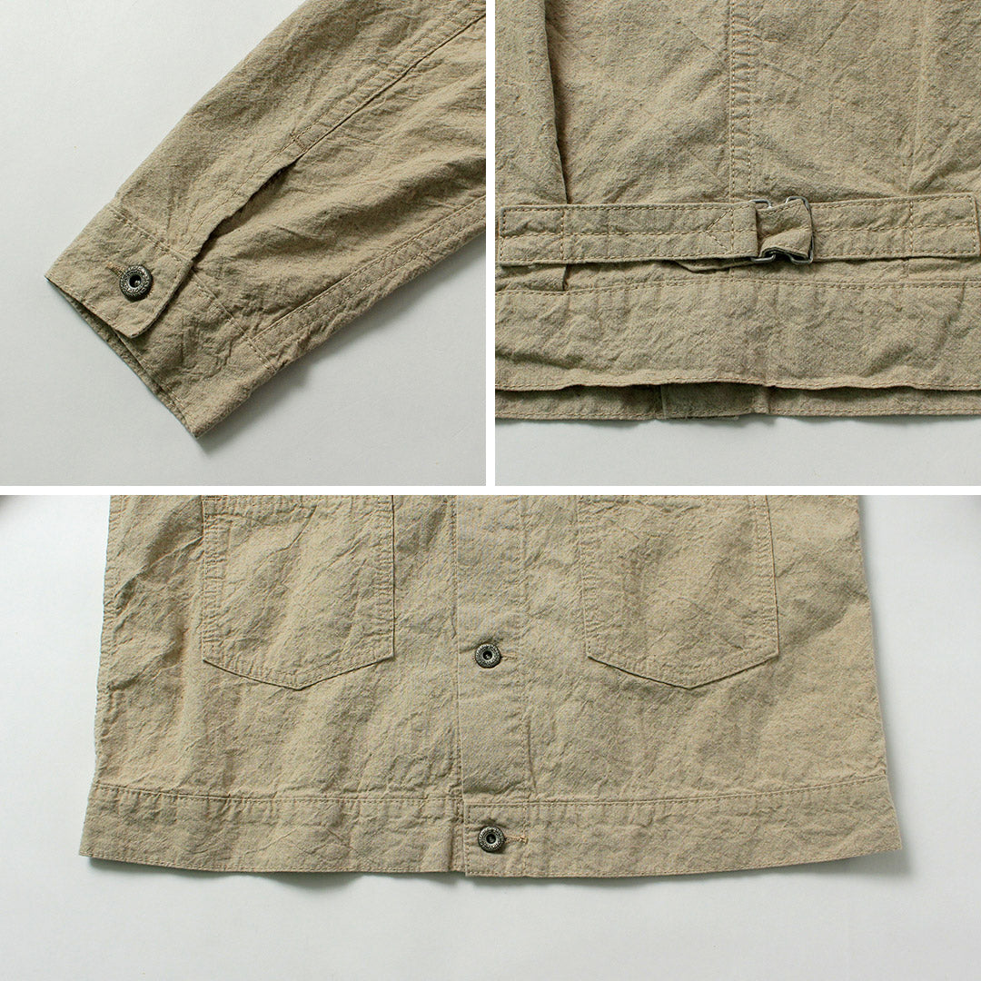 SEUVAS / Linen Cotton Trucker Jacket