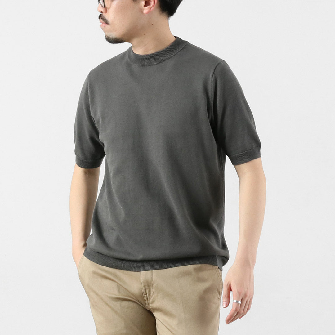 HARROWE HARROWE / T-shirt légèrement col montant en coton glacé 14G