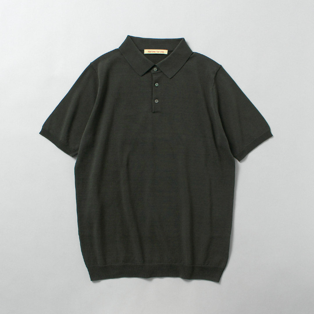 HARROWE HARROWE / 14G Ice Cotton Stand-Collar Polo Shirt