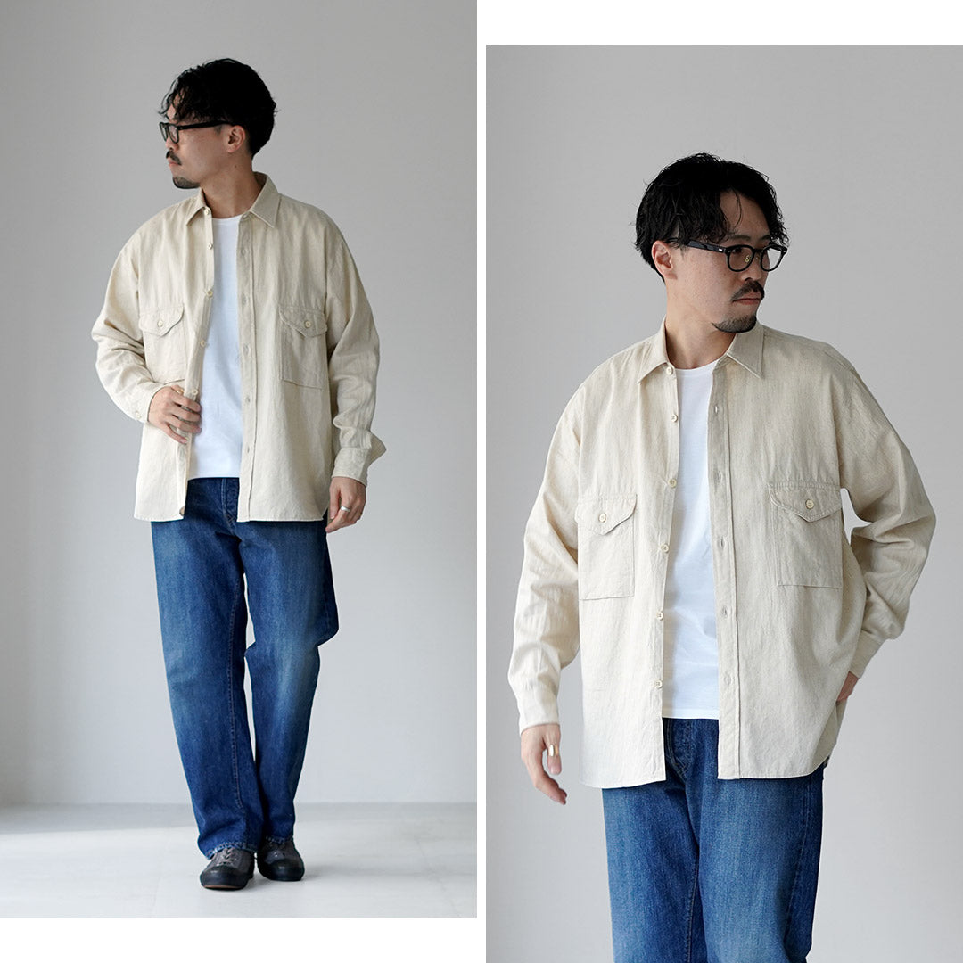 KEMA DESIGNS / Camisa campesina de lino y algodón