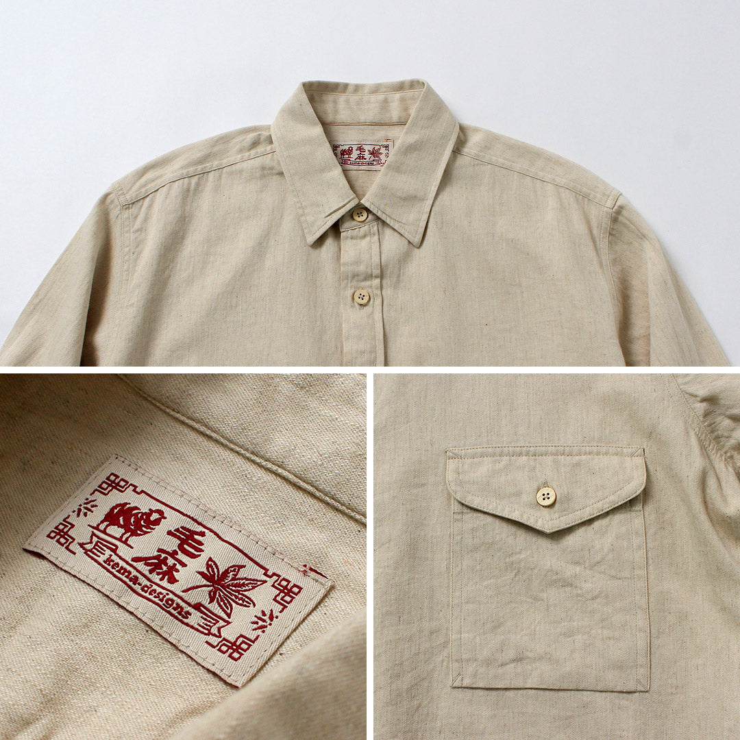 KEMA DESIGNS / Camisa campesina de lino y algodón