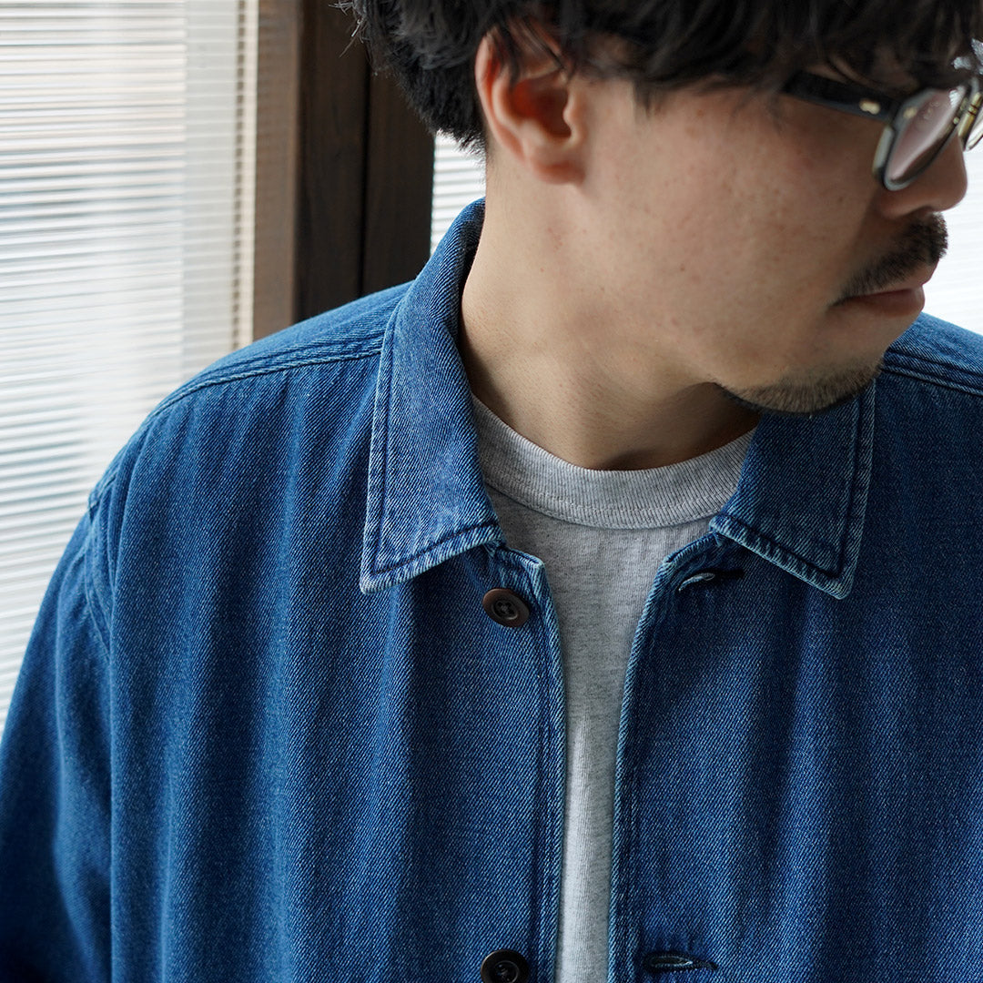 GOHEMP / 9oz Cotton Hemp Denim Overshirt-Coat GOHEMP × KEMA DESIGNS