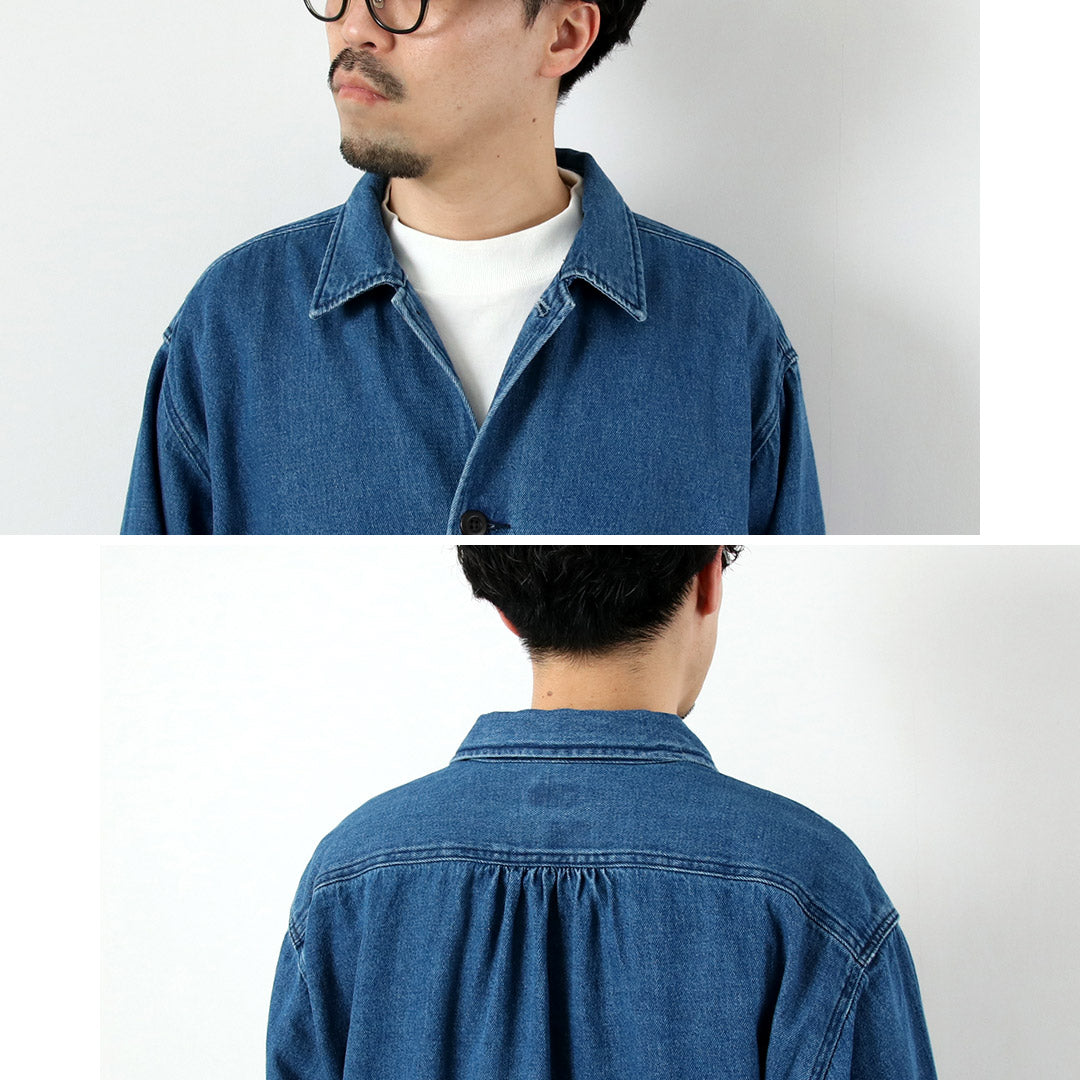 GOHEMP / 9oz Cotton Hemp Denim Overshirt-Coat GOHEMP × KEMA DESIGNS