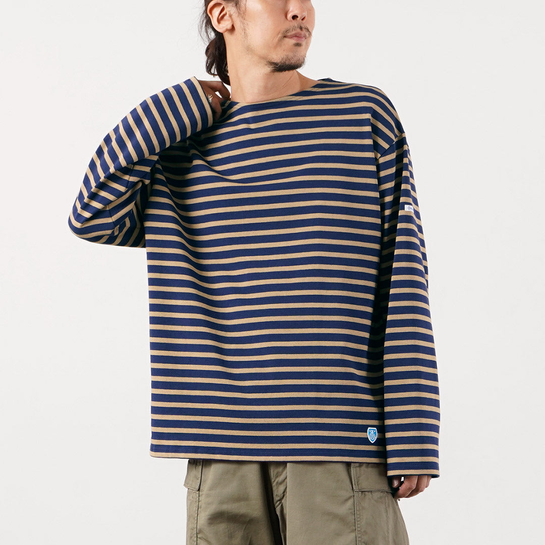 ORCIVAL / Crew Neck Long Sleeve Pullover French Basque Shirt