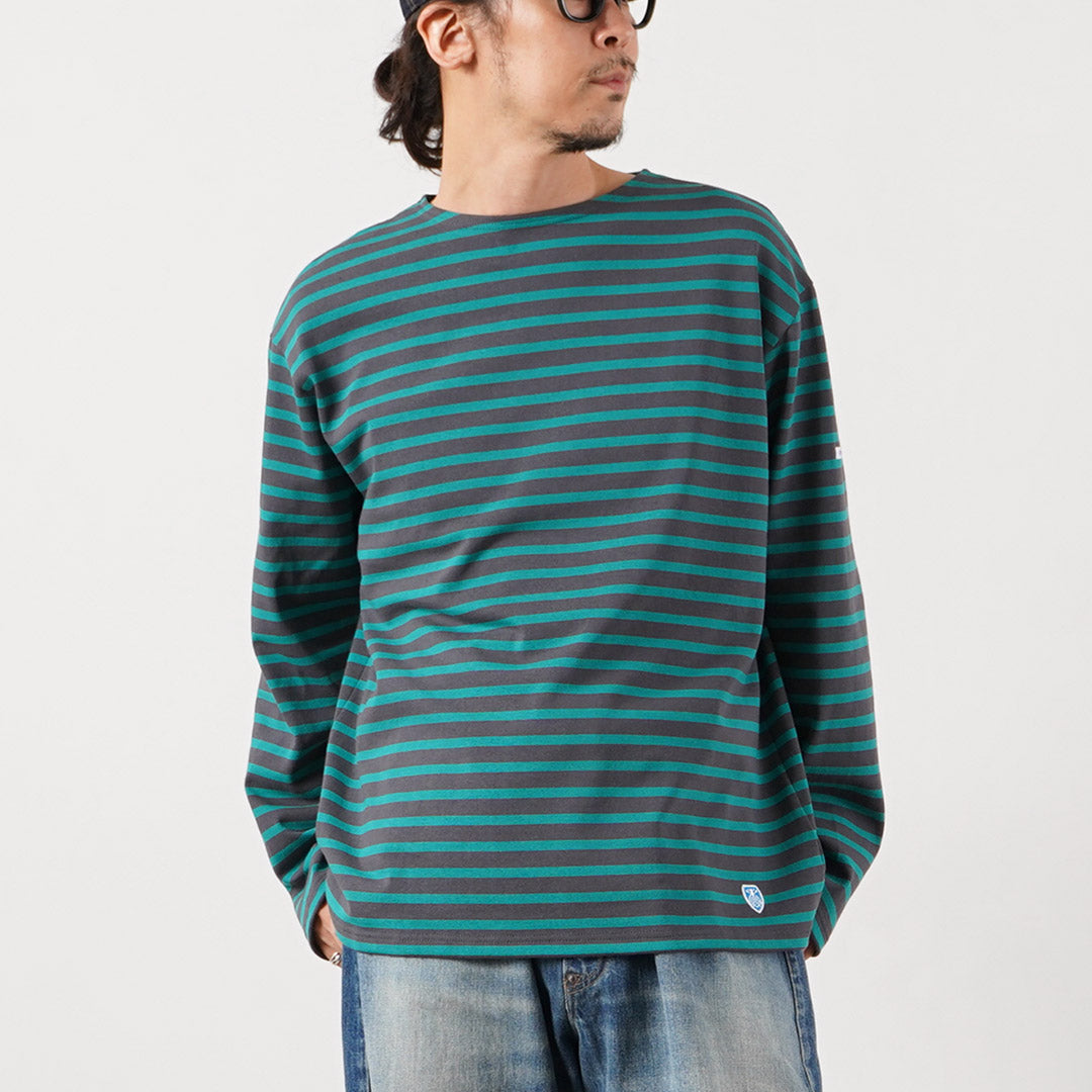 ORCIVAL / Crew Neck Long Sleeve Pullover French Basque Shirt