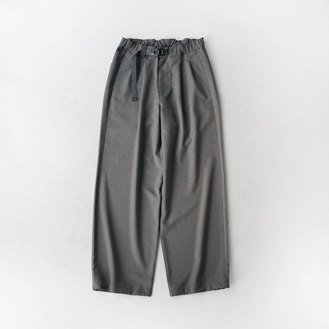 AND WANDER / PE Melange Twill Wide Easy Pants