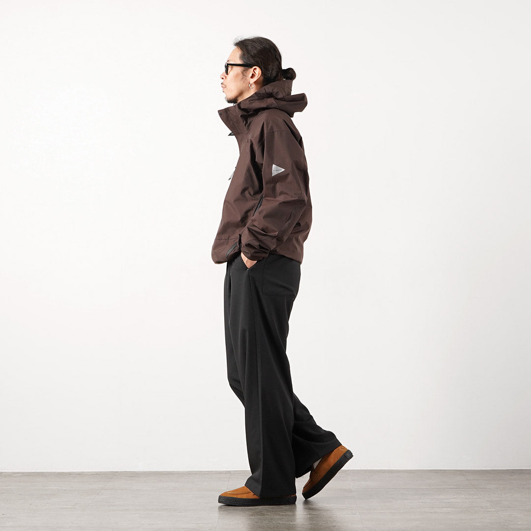 AND WANDER / PE Melange Twill Wide Easy Pants