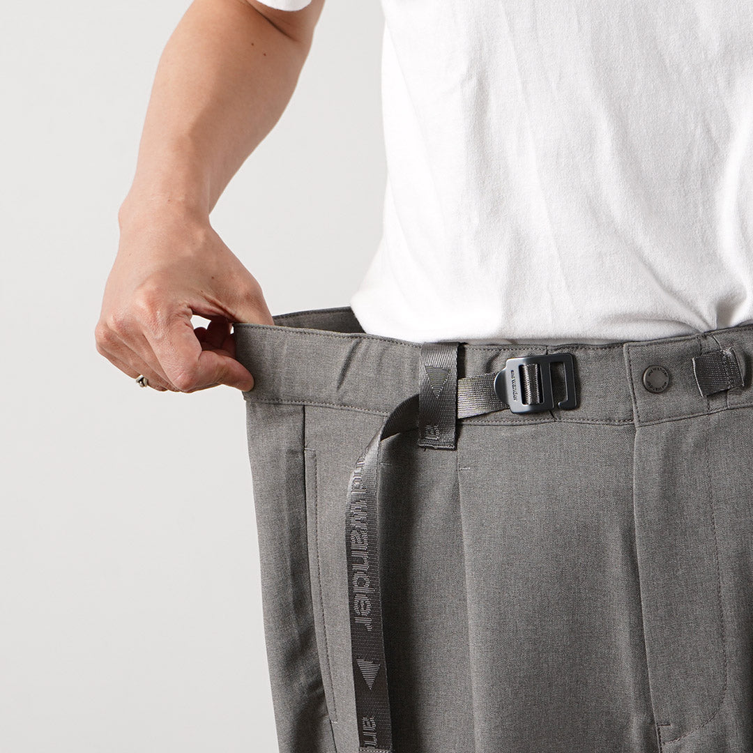 AND WANDER / PE Melange Twill Wide Easy Pants