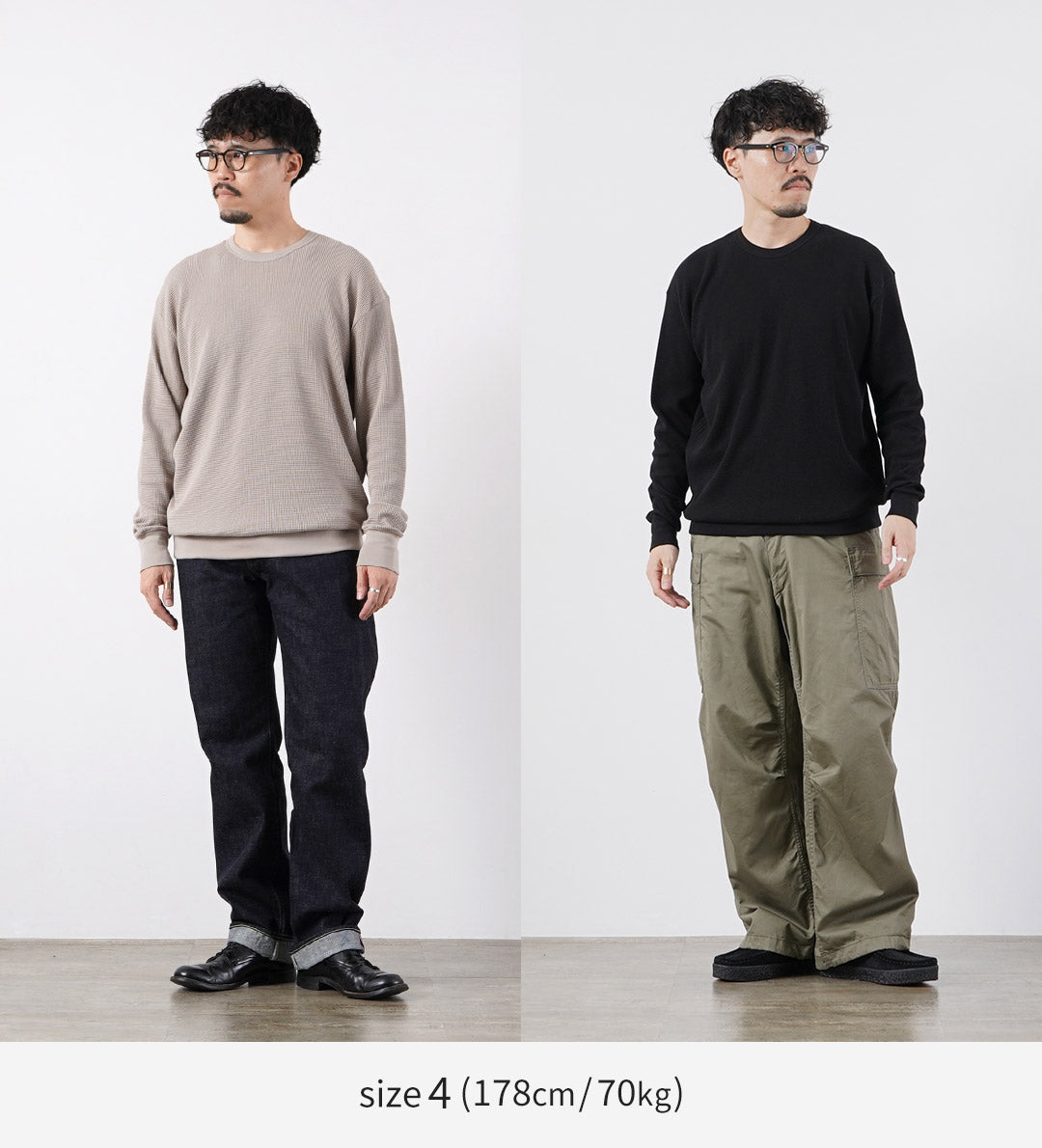 GICIPI / AQUILA Crew Neck Relax Fit Long Sleeve Sweatshirt