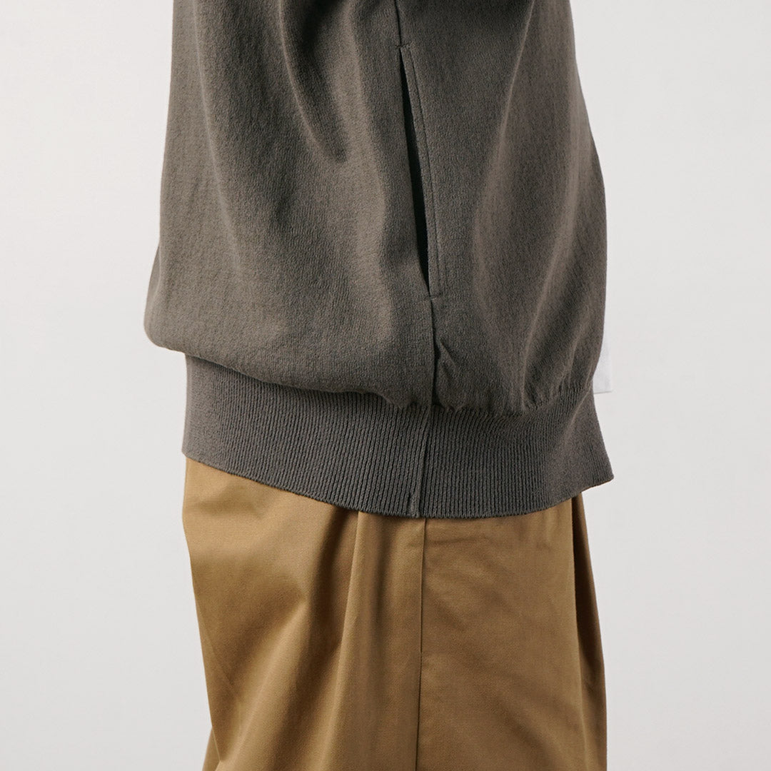 YONETOMI NEW BASIC / Wave Cotton Drivers Blouson en tricot