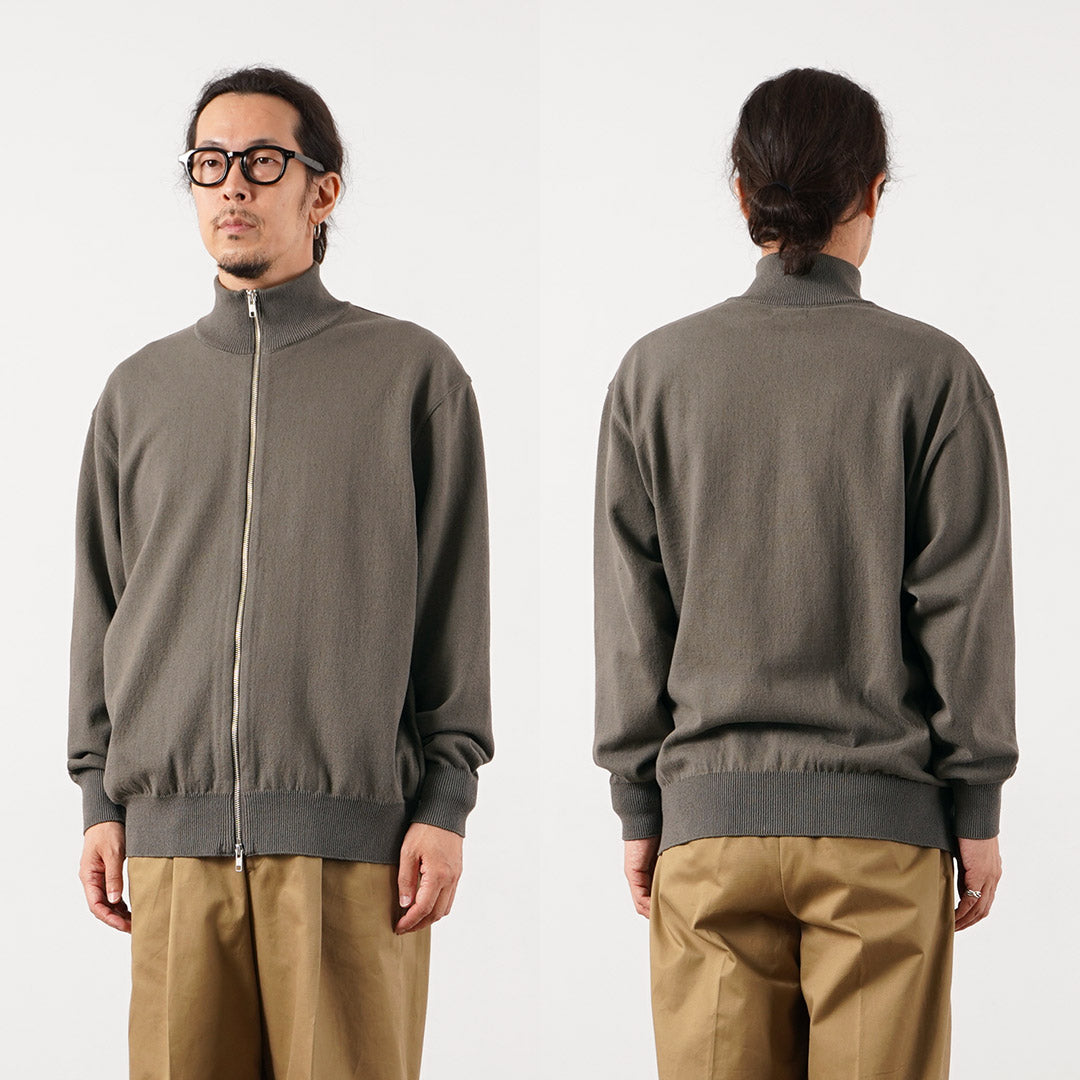 YONETOMI NEW BASIC / Wave Cotton Drivers Blouson en tricot