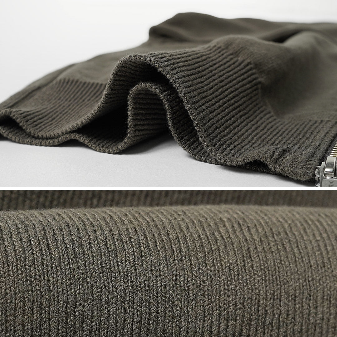 YONETOMI NEW BASIC / Wave Cotton Drivers Blouson en tricot