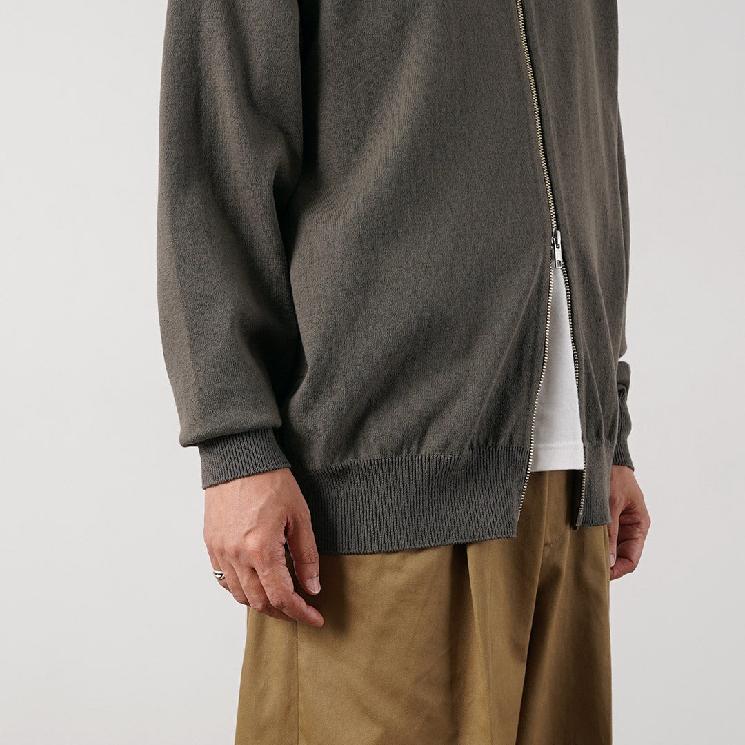 YONETOMI NEW BASIC / Wave Cotton Drivers Blouson en tricot