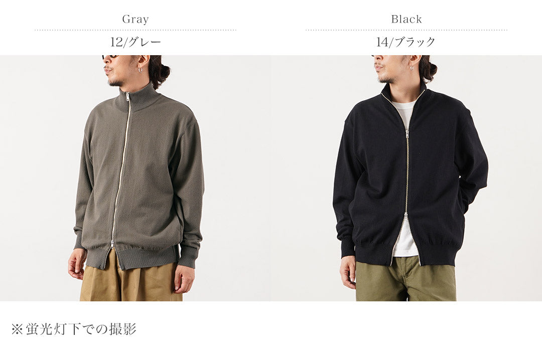 YONETOMI NEW BASIC / Wave Cotton Drivers Blouson en tricot