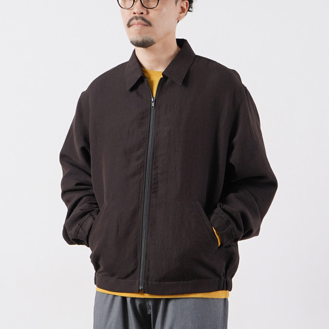 FUJITO / Wool-Linen Serge Zip-Up Blouson