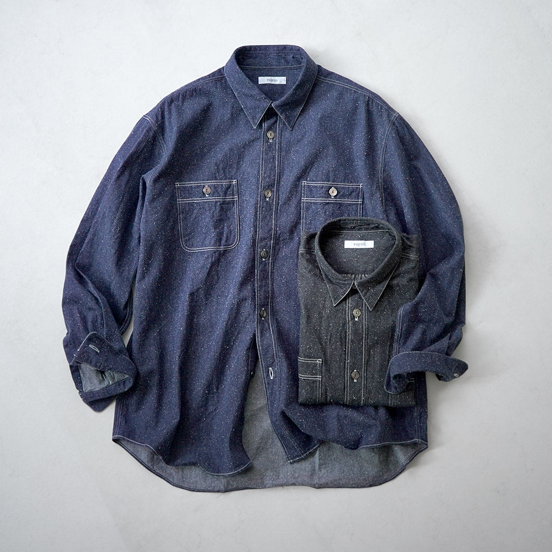FUJITO / Nep Denim Chambray Oversized Work Shirt