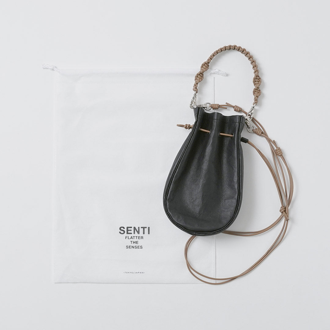 SENTI / Dyneema Leather Medicine Bag M with Hand Strap