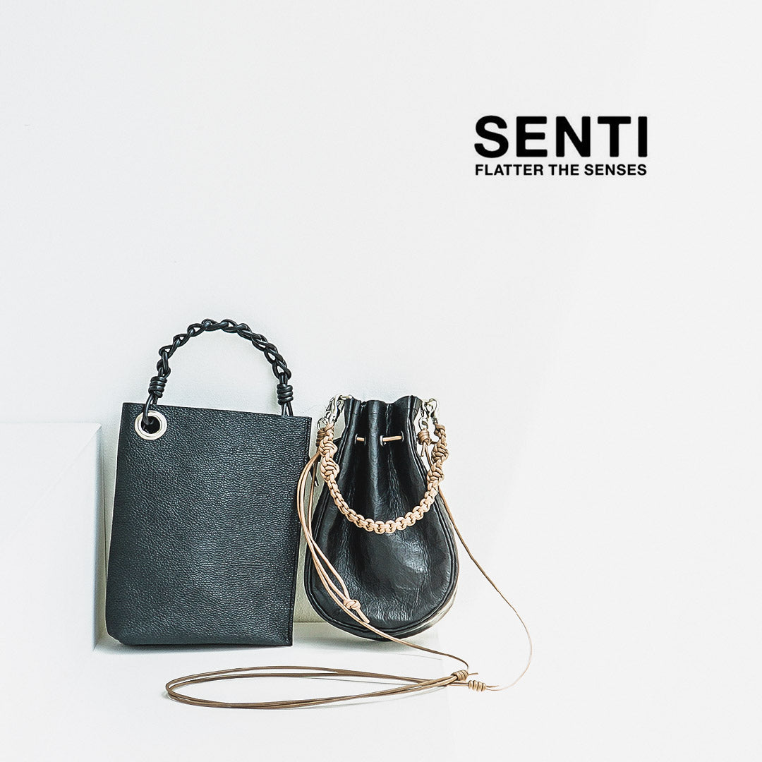 SENTI / Dyneema Leather Medicine Bag M with Hand Strap