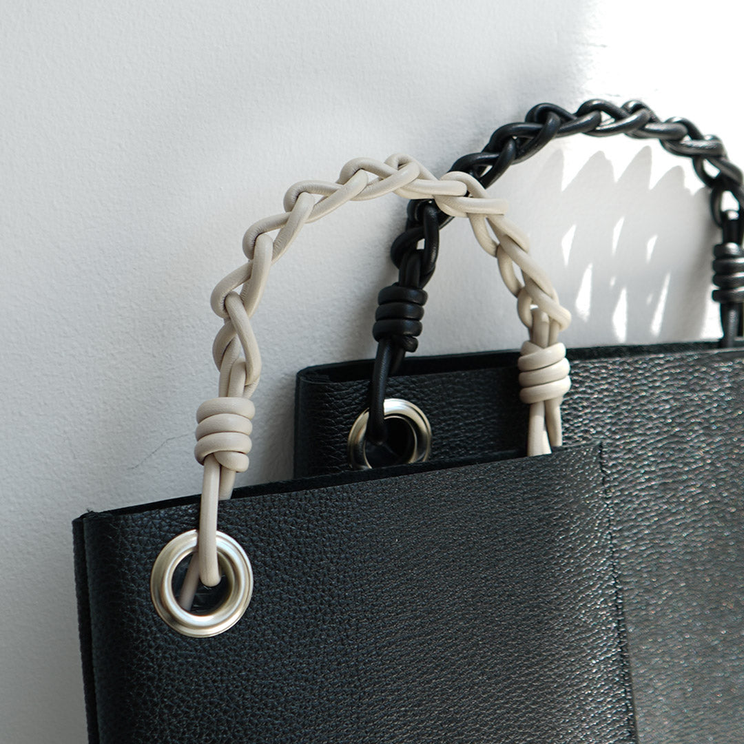 SENTI / Shrunken Leather Chain-Handle Mini Handbag