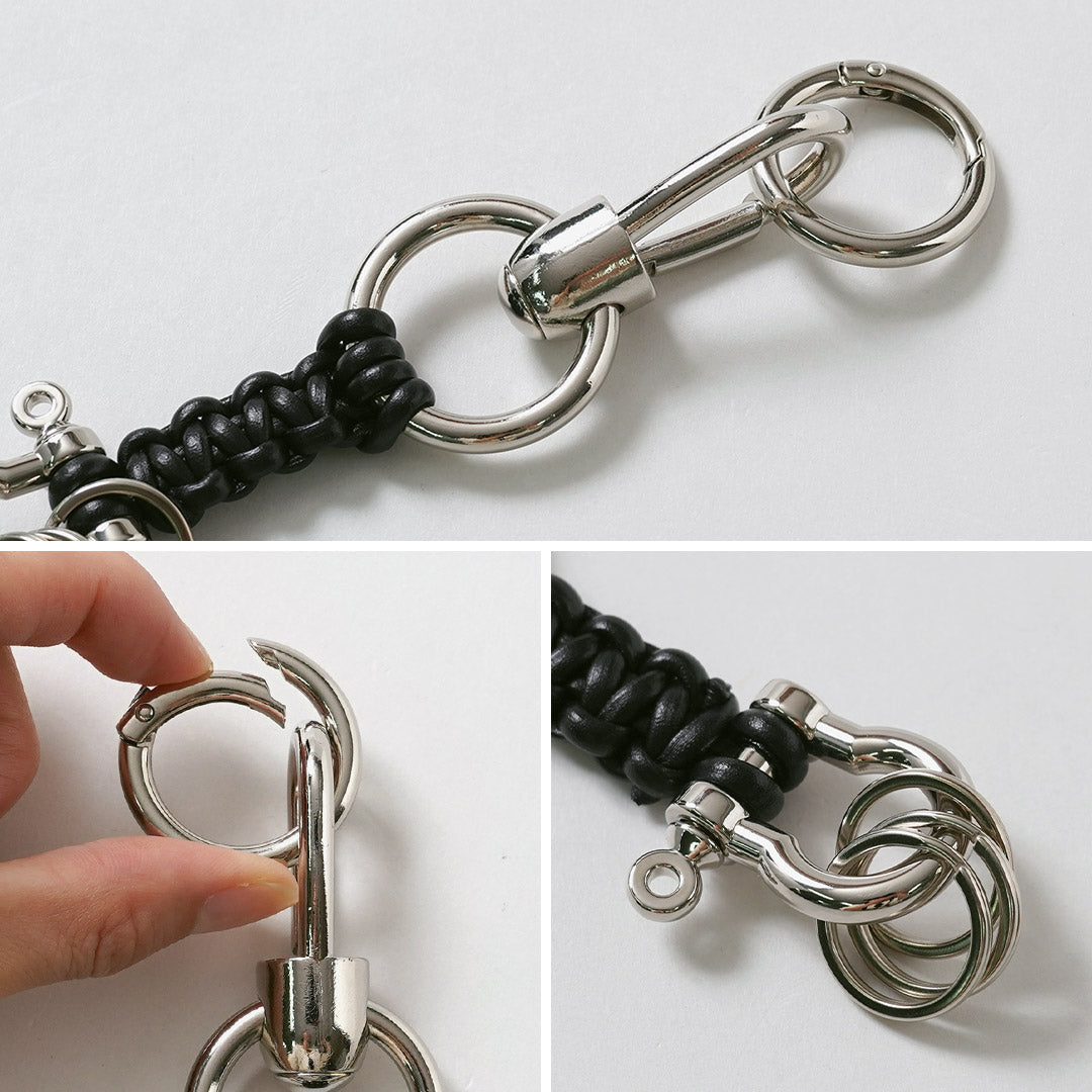 SENTI / Braided Leather Keychain