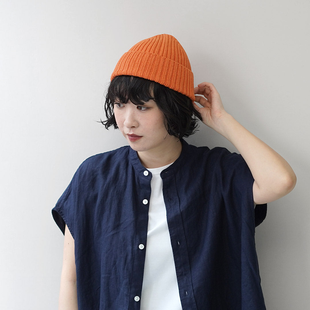 CHAUSSETTES DE QUALITÉ DECKA / Casquette exclusive Washi × Cotton Watch Cap Knit Cap