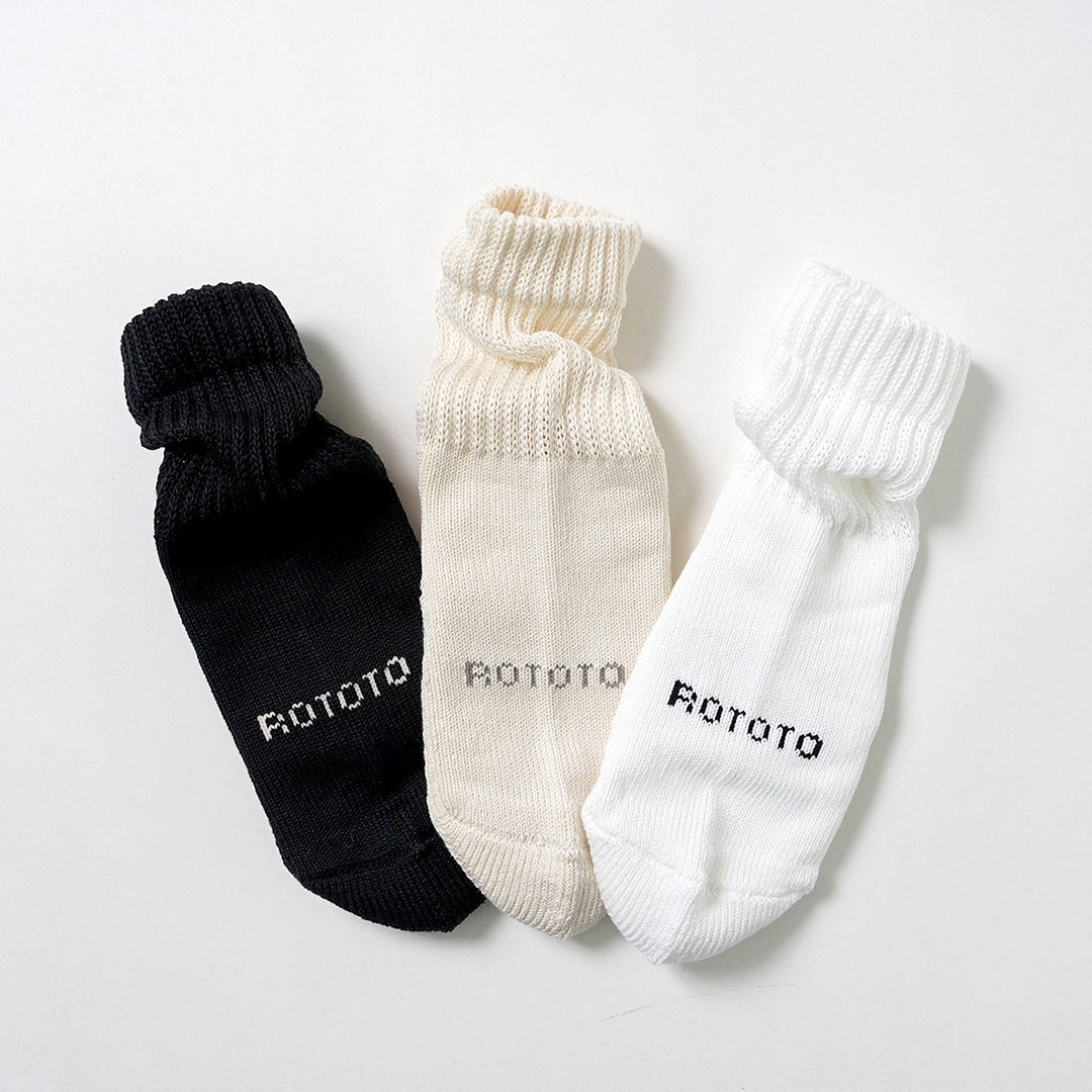ROTOTO / Organic Daily 3-Pack Mini Crew Socks