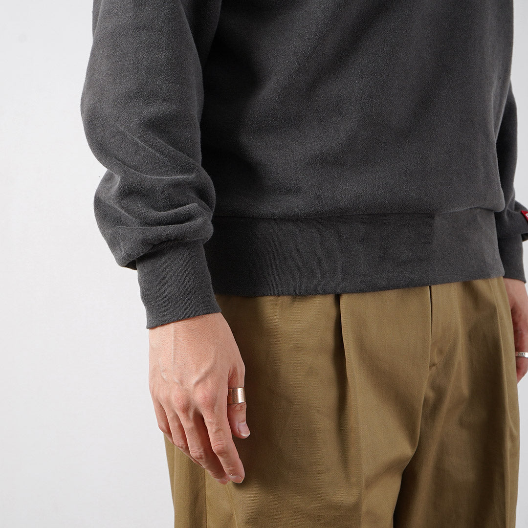 HEALTHKNIT / Sweat classique col Henley (finition vintage)