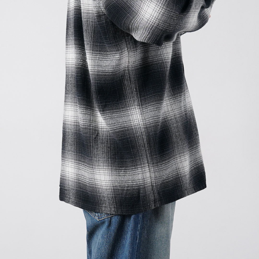 TOWNCRAFT / Flannel Check Loop Collar Long Sleeve Shirt
